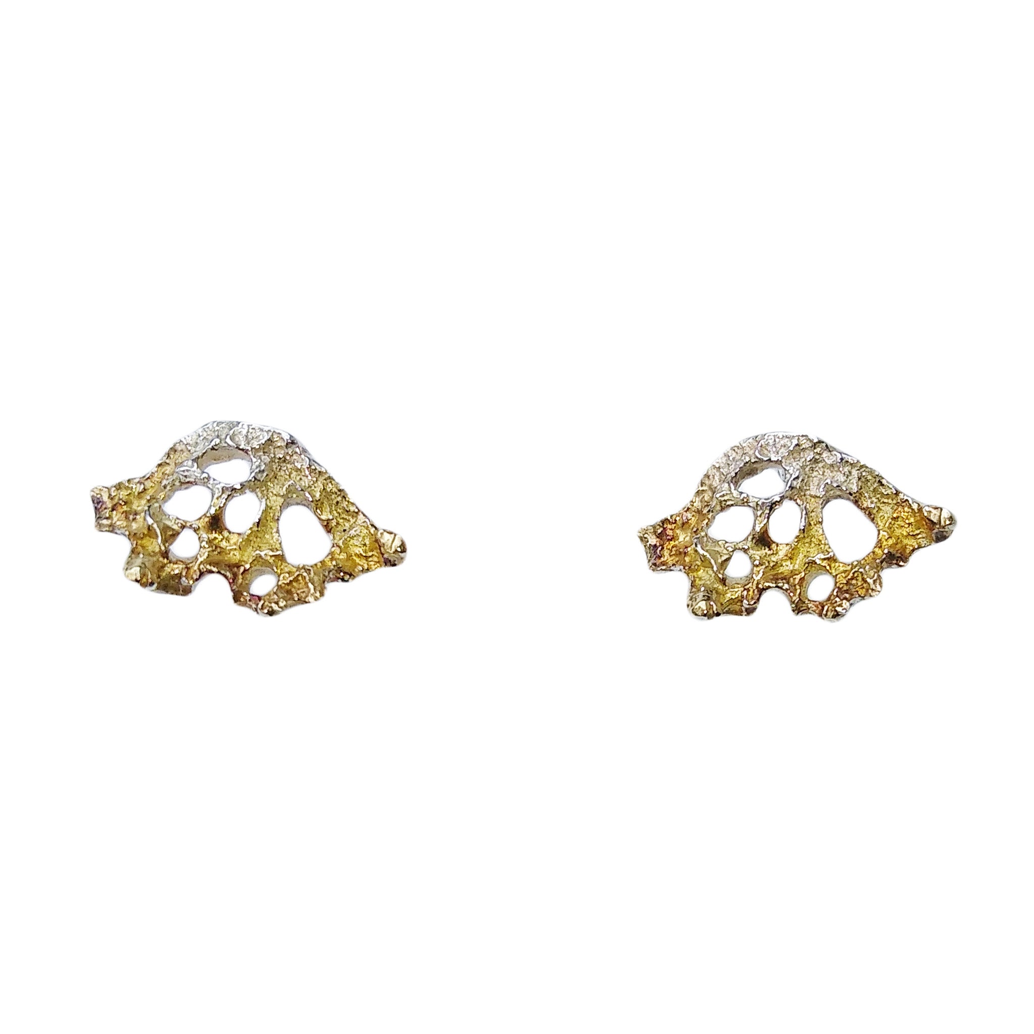 Gold-Plated Sterling Silver Triangular Earrings